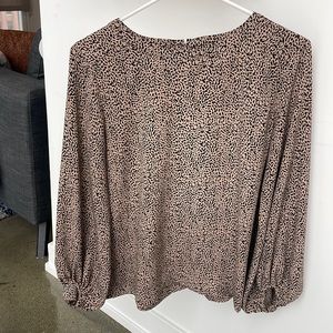 Flowy cheetah print blouse